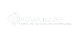 Logotipo oficial de Capitalea Abogados con el lema capitales soluciones y prevención.